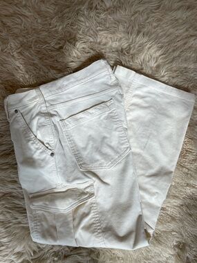 GAP Winter White 90s Loose Cargo Mid Rise Corduroy Pants